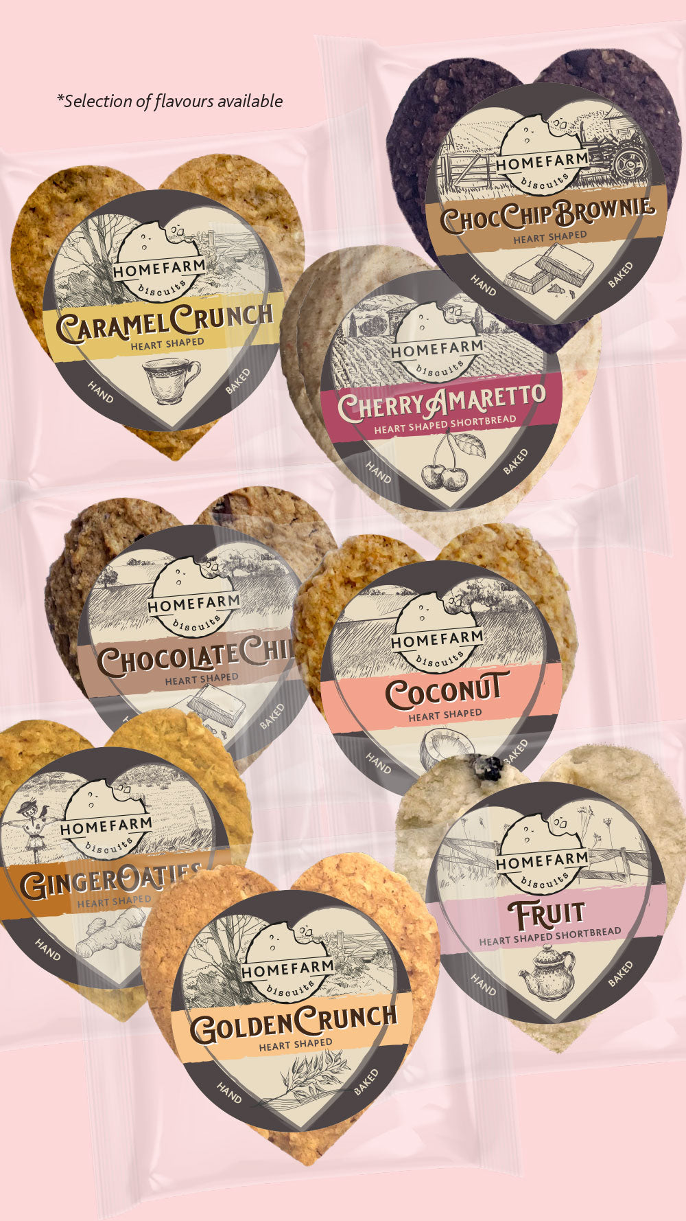 Mum - Heart Shaped Biscuits - Letterbox