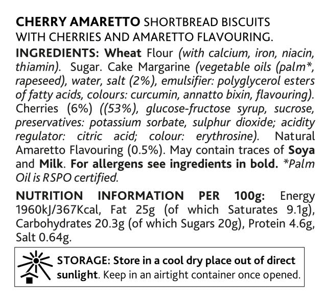 Halloween Cherry Amarreto Shortbread