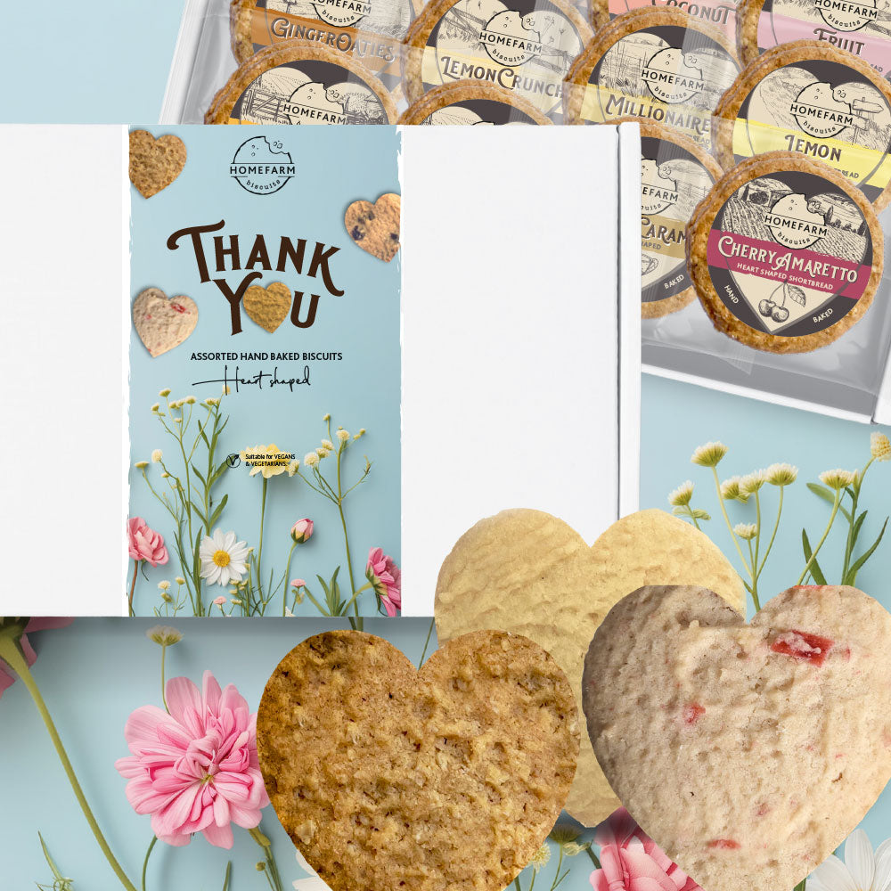 Thank You - Heart Shaped Biscuits - Letterbox