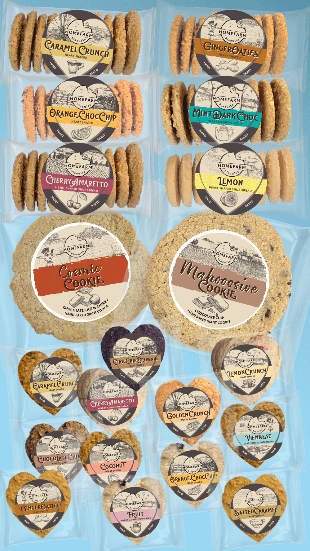 Assorted Heart-Shaped Biscuits - Premium Hamper